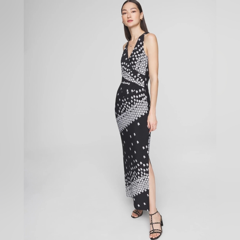 White House Black Market Sleeveless Jeraey Matte Dress - Picture 2 of 4